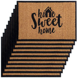 Lot de 10 tapis de noix de coco 60 x 40 cm motif paillasson paillasson paillasson tapis anti-poussière porte d'entrée