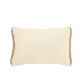 Détail du coussin Palmiers J-Line, tissu en coton doux et élégant