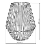 Lampe solaire LED "Plasto" Ø 26 cm à l'extérieur en métal brun et en plastique