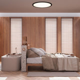 Le plafond LED "Carlo" avec RVB-Backlight, Ø de 54 cm, plafond classique moderne en plastique noir / blanc avec de nombreuses fonctions, par ex.
