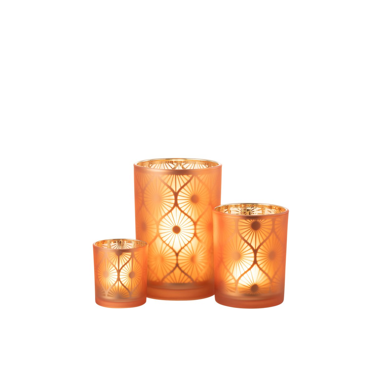 Lanterne J-Line Window Flowers, gros plan sur le verre texturé