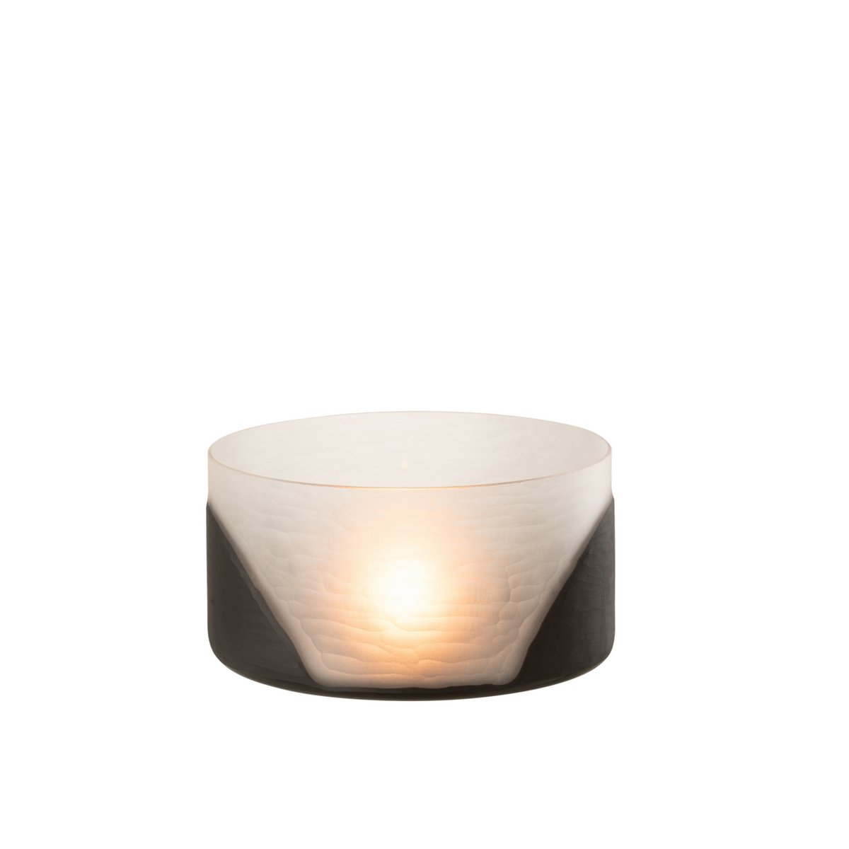 Zoom sur la finition en verre noir du bougeoir Circulo Flat