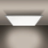 Panneau LED Light "Nico", lampe à plafond métallique fonctionnelle et le plastique en blanc, avec des LED fixes et de nombreuses fonctions, idéales pour le bureau, la pratique ou l'atelier, env. 45 x 45 cm