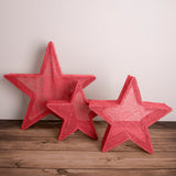 3 Set LED Decoration Stars de Noël Rouge