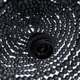 Le pendentif dôme en perles de bois - Noir