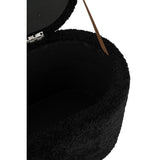 Détail du pouf J-Line Storage Teddy, texture du tissu