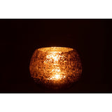 Lanterne J-Line Ball Craquelé Pearl - verre - marron - moyen