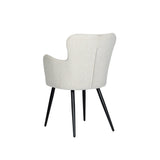 Fauteuil à oreilles blanc perle (Lot de 2)