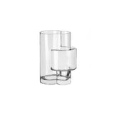 Vase haut moderniste innovant, design haut de gamme, verre clair constructiviste FUSIO 32