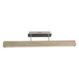 Plafond LED "droit", 97,5 cm de long, en métal, bois, acrylique et bois de cendre, pour les salons et le bureau