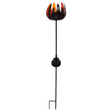 Brochette solaire LED "Fleur", pour la brochette à l'extérieur, en métal et en plastique en cuivre, avec LED intégrée