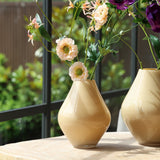 Vase sable pastel métallisé en verre