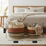 Ensemble de paniers de rangement Marron