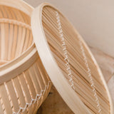 Table d'appoint | Table basse | Panier de table BATAVIA en Bambou (2 tailles)