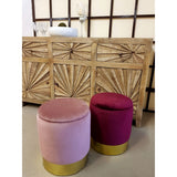 Tabouret en velours tabouret de décoration et tabouret de velours de décof avec espace de stockage u.