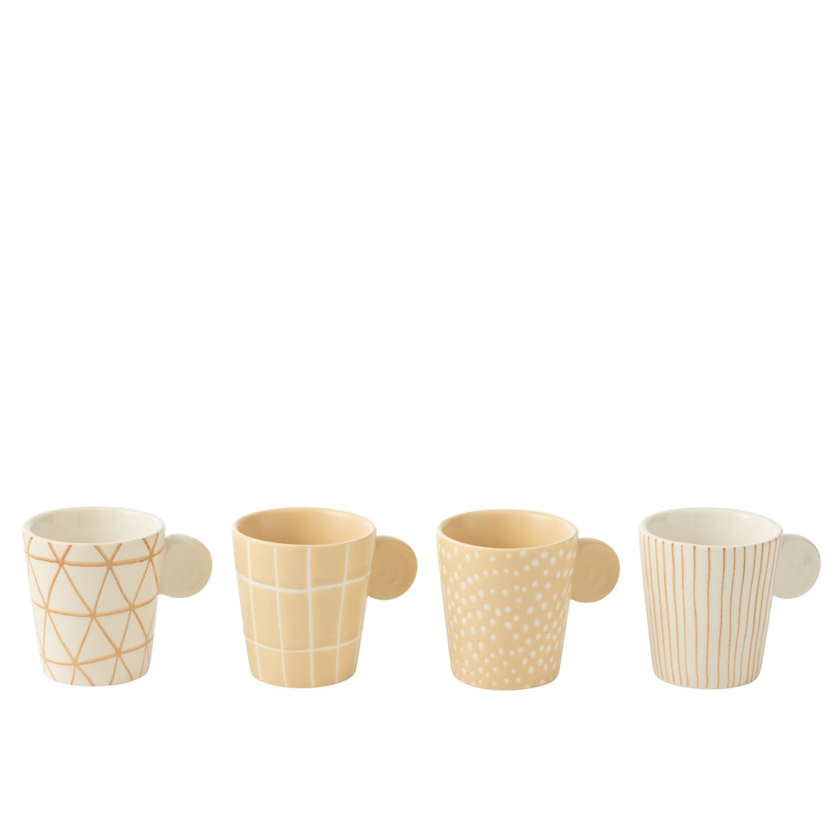 Boîte décorative J-Line en céramique crème avec détails élégants