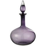 Vase J-Line en verre violet avec bouchon, design moderne et élégant.