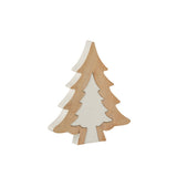 Sapin puzzle en bois blanc J-Line, ambiance festive