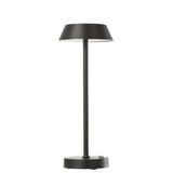 Vue latérale de la lampe de table J-Line Noé en métal noir