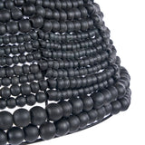 Le pendentif dôme en perles de bois - Noir