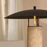 Lampe à poser en travertin naturel