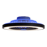 Loucles de plafond LED + ventilateur "Arioso" Ø 54 cm, en métal et en plastique, avec de nombreuses fonctions