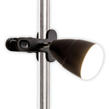 Lampe de serrage LED en métal et en plastique en noir, avec des LED intégrées
