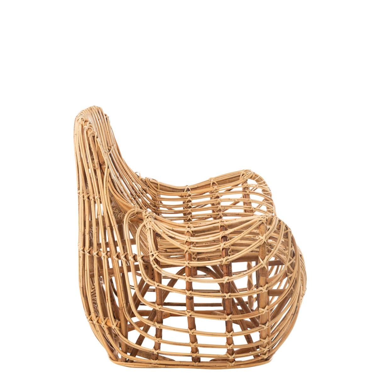 Détail du rotin naturel du fauteuil Ana de J-Line