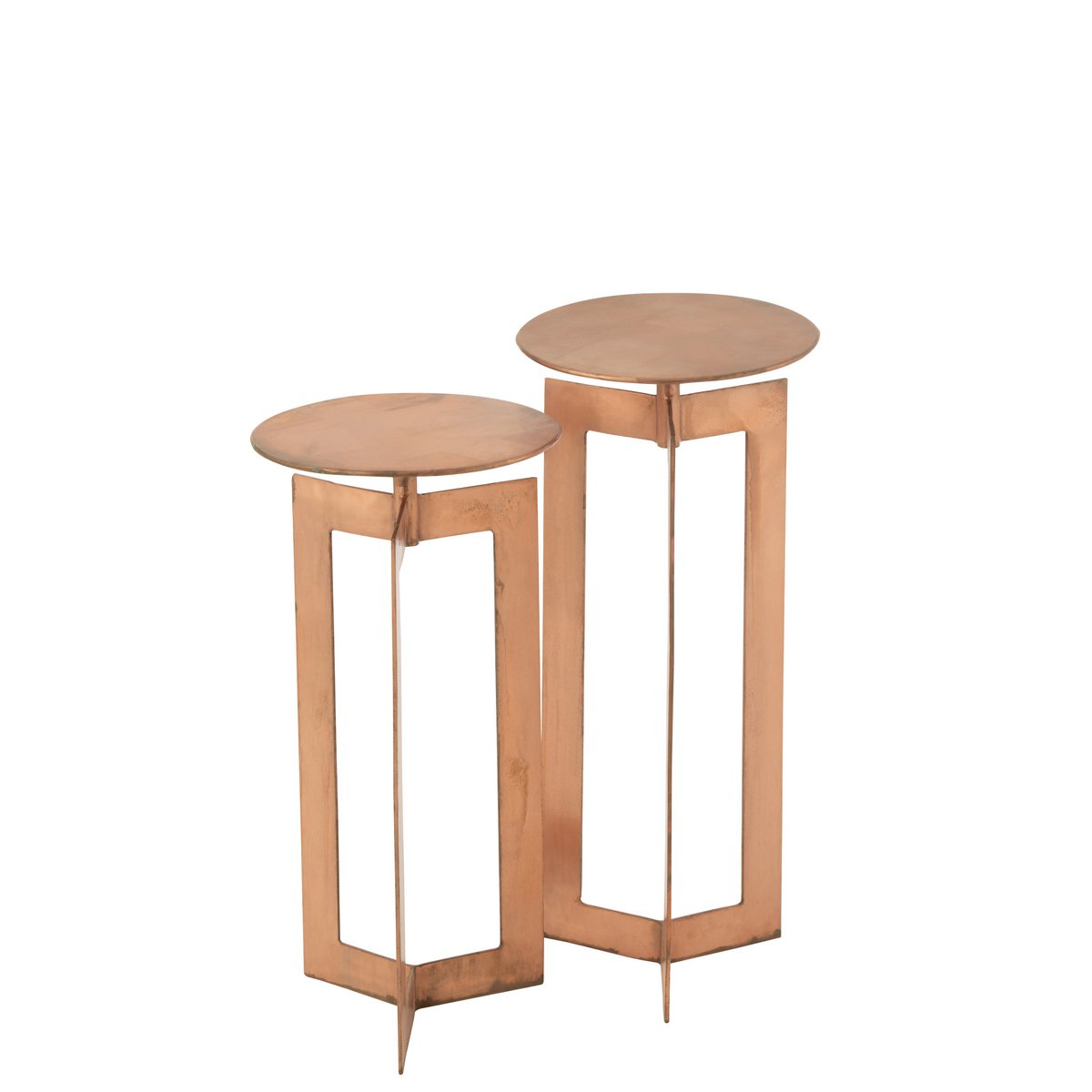 Table d'appoint J-Line Zino High avec objets décoratifs, style industriel