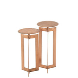 Table d'appoint J-Line Zino High avec objets décoratifs, style industriel