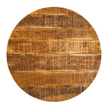 Table basse table d'appoint rond bois massif Ø 56 cm table de salon la palma cadre en métal noir