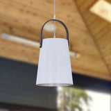 Lampe suspension en métal avec support en cuir lampe suspendue lampe suspendue table à manger plafonnier style vintage