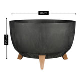 Jardinière d'extérieur Doppio Noir