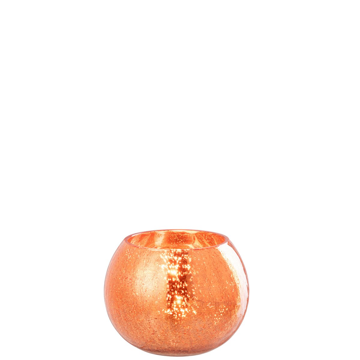 Lanterne J-Line Ball Craquelé avec bougie allumée