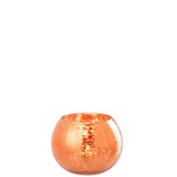 Lanterne J-Line Ball Craquelé avec bougie allumée