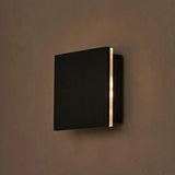 Applique murale noire en bois rechargeable dimmable