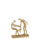 Figurine Enfant en Résine Dorée de J-Line, élégante et raffinée