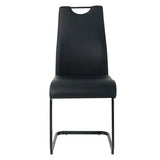 Vue latérale de la chaise cantilever noire