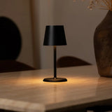 Lampe de table rechargeable noire James