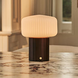 Lampe de table rechargeable marron foncé Margaux