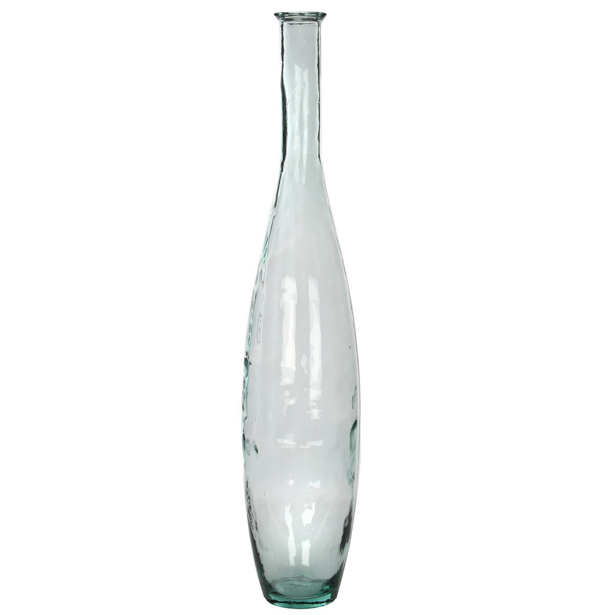 Bouteille décorative Kyara en verre recyclé, vue de face