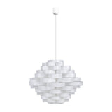 Pendante "Ligne blanche" en plastique en blanc, E27, Ø 55 cm