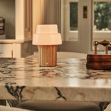 Lampe de table rechargeable Laurent marron clair