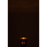 Bougeoir J-Line Edge sur une table, ambiance chaleureuse