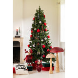 Sapin de Noël J-Line en plastique vert avec lumières LED intégrées, hauteur 225 cm