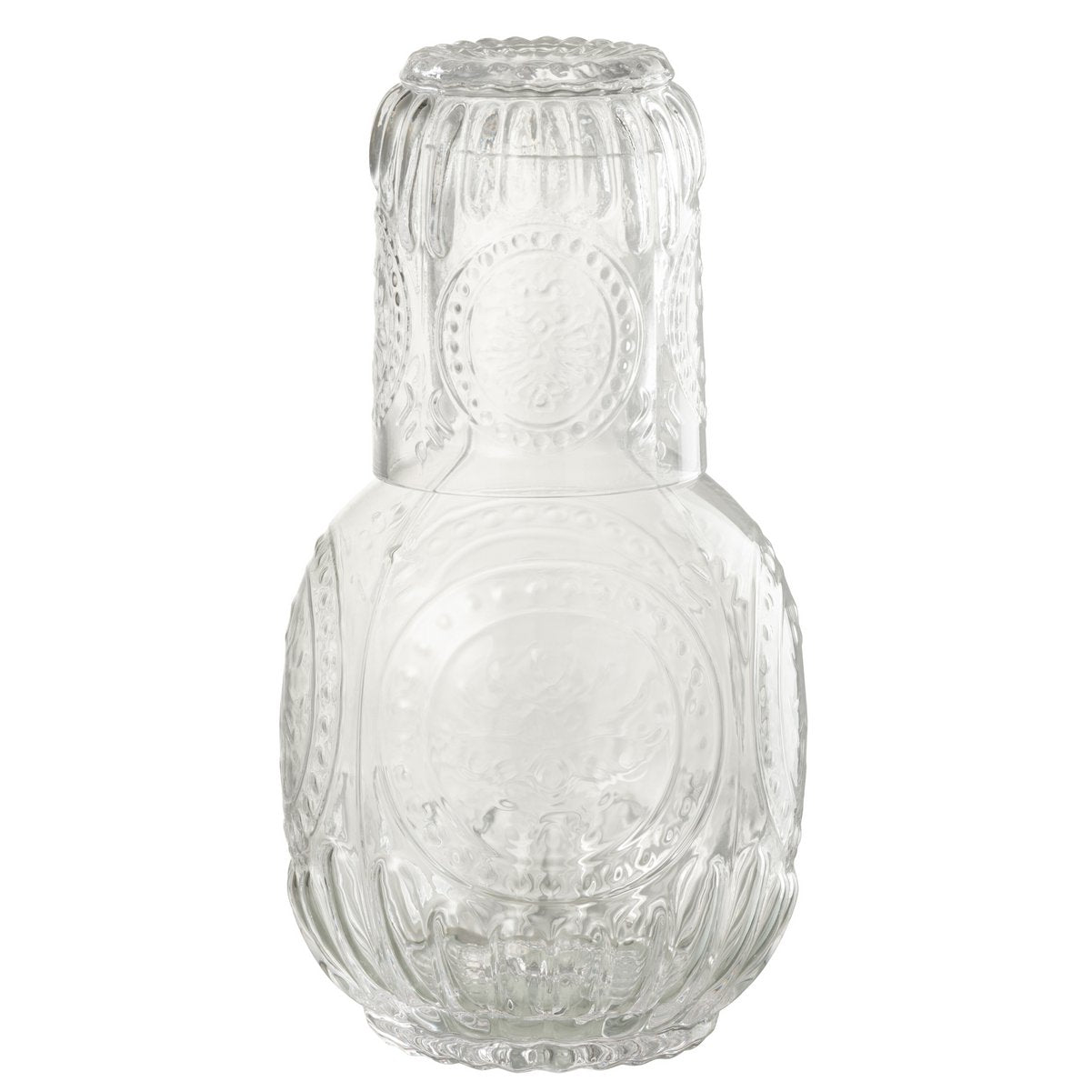Carafe Maya J-Line en verre transparent avec verre assorti