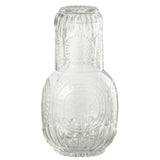 Carafe Maya J-Line en verre transparent avec verre assorti