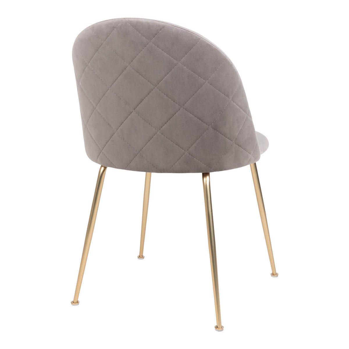 Ensemble de deux chaises Geneve en velours gris dans un intérieur moderne