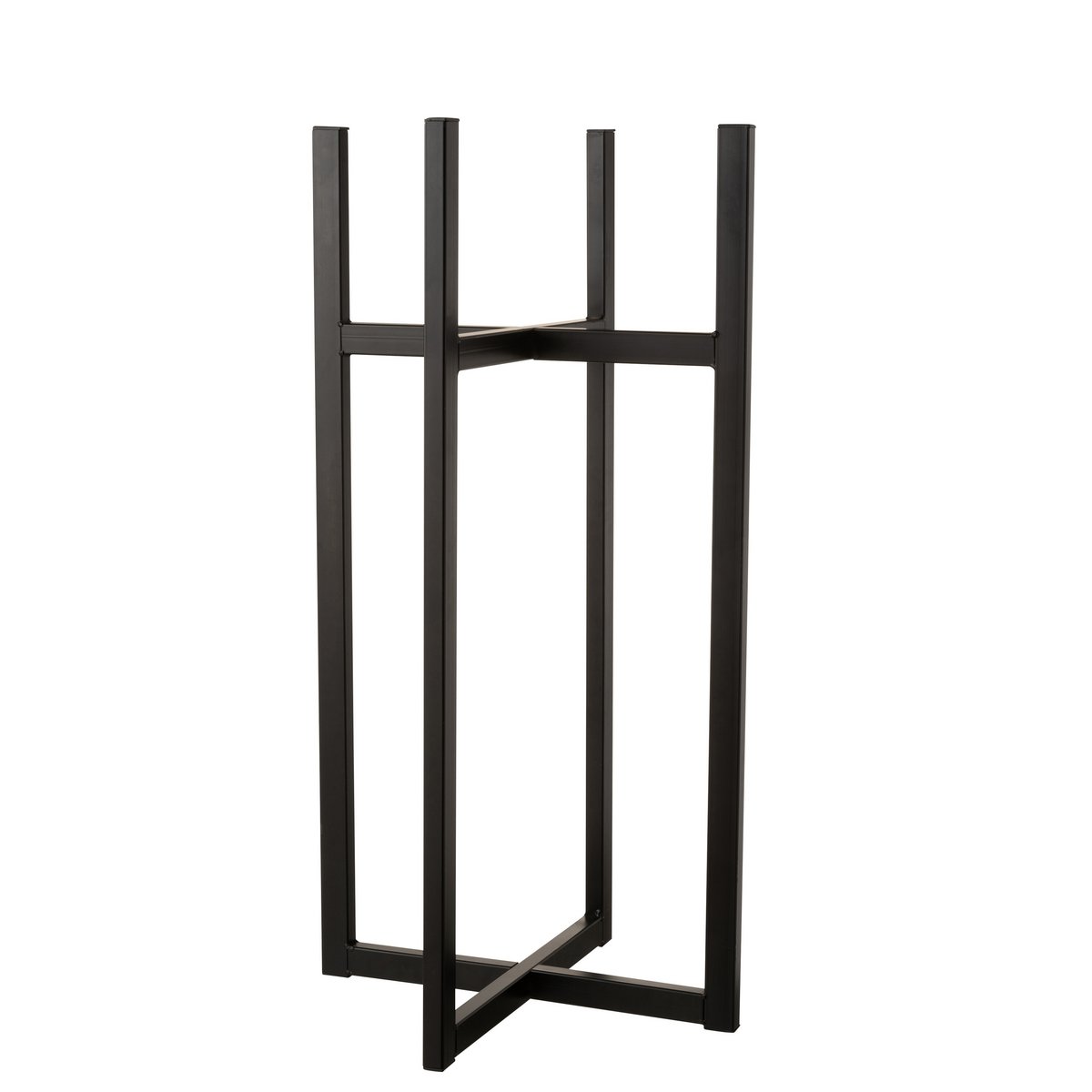 Base en métal noir J-Line pour pot, hauteur 83 cm, design minimaliste