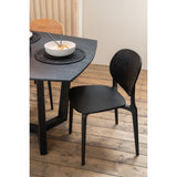 Chaise J-Line Basic noir avec table assortie